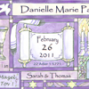 Celebration Birth Art - Patchwork 8x10: Bat Mitzvah